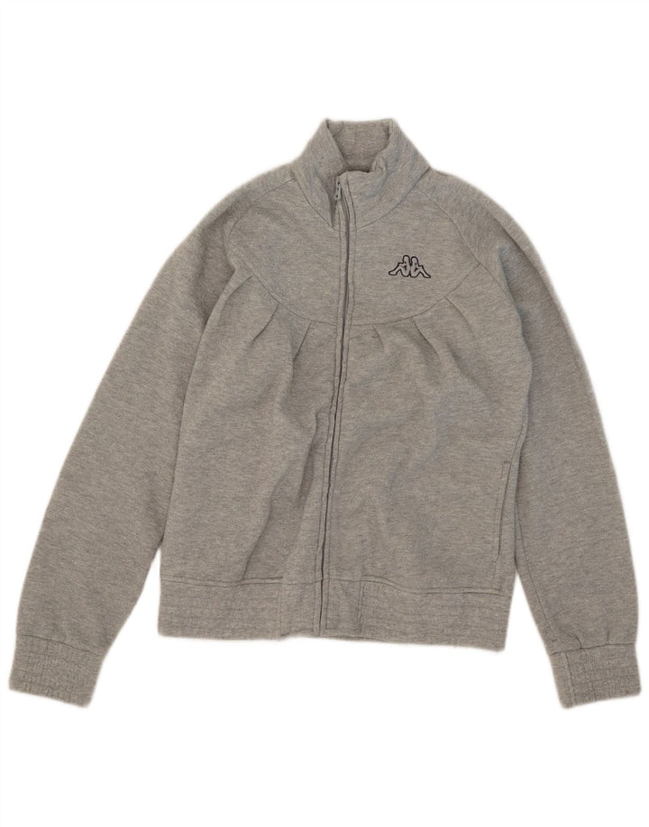 Kappa Damen-Trainingsanzug-Oberteiljacke UK 14 Large Grau Polyester
