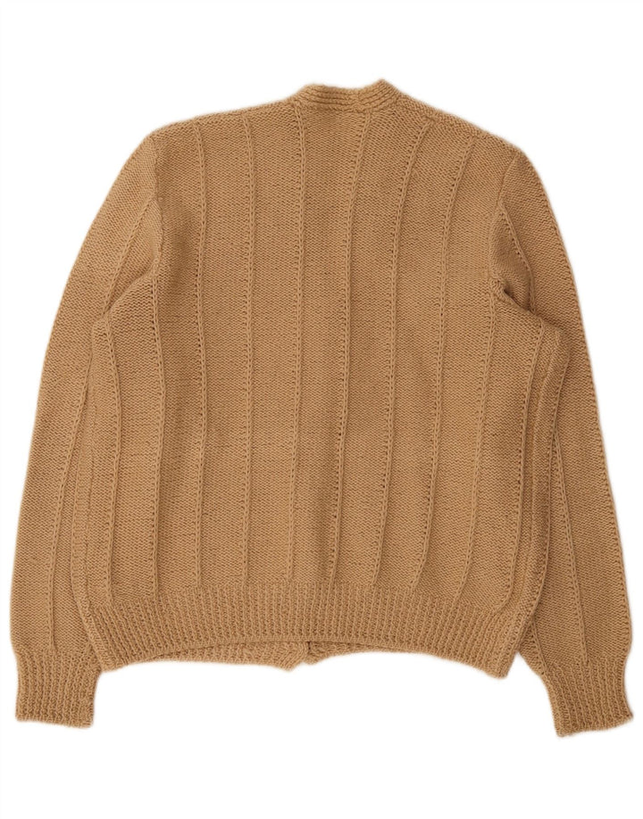 Vintage Damen Cardigan Pullover UK 14 Groß Beige