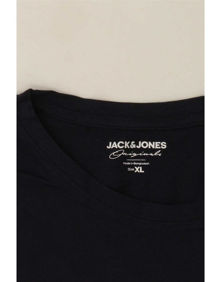 Jack & Jones Herren T-Shirt Top XL Marineblau