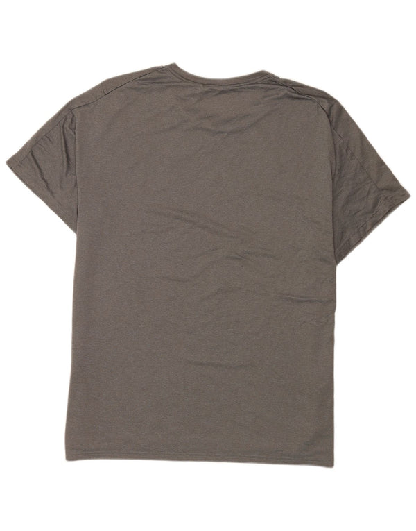 Nike Herren Dri Fit T-Shirt Top XL Grau geflecktes Polyester
