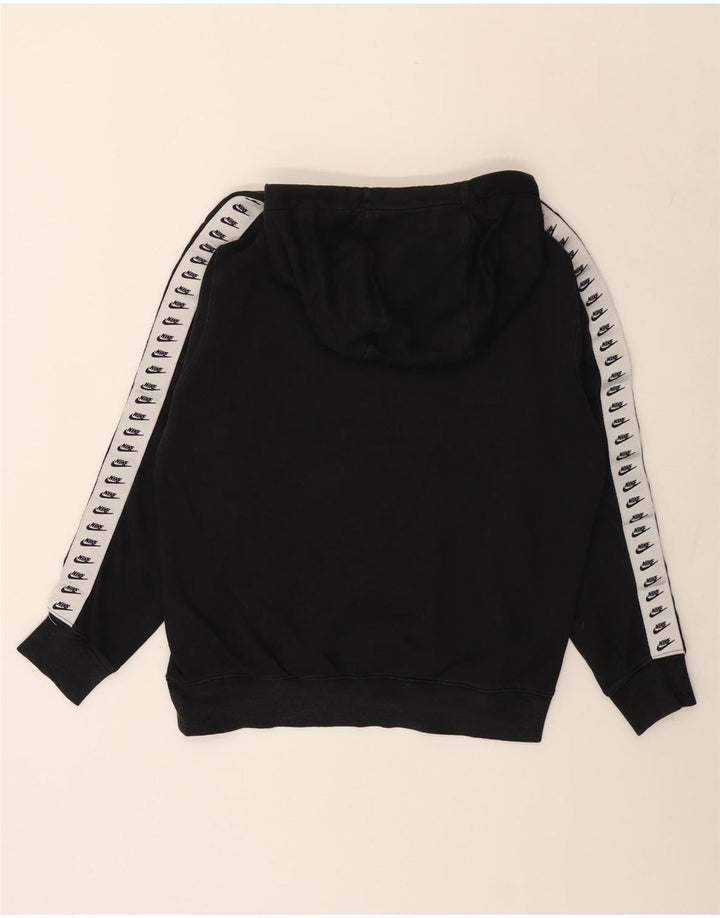 NIKE Herren-Kapuzenpullover mit grafischem Print, mittelschwarz, Colourblock-Baumwolle