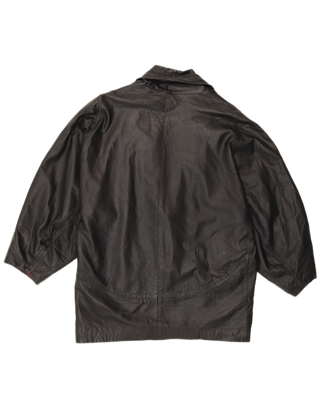 Vintage Damen Lederjacke UK 16 Großes schwarzes Leder