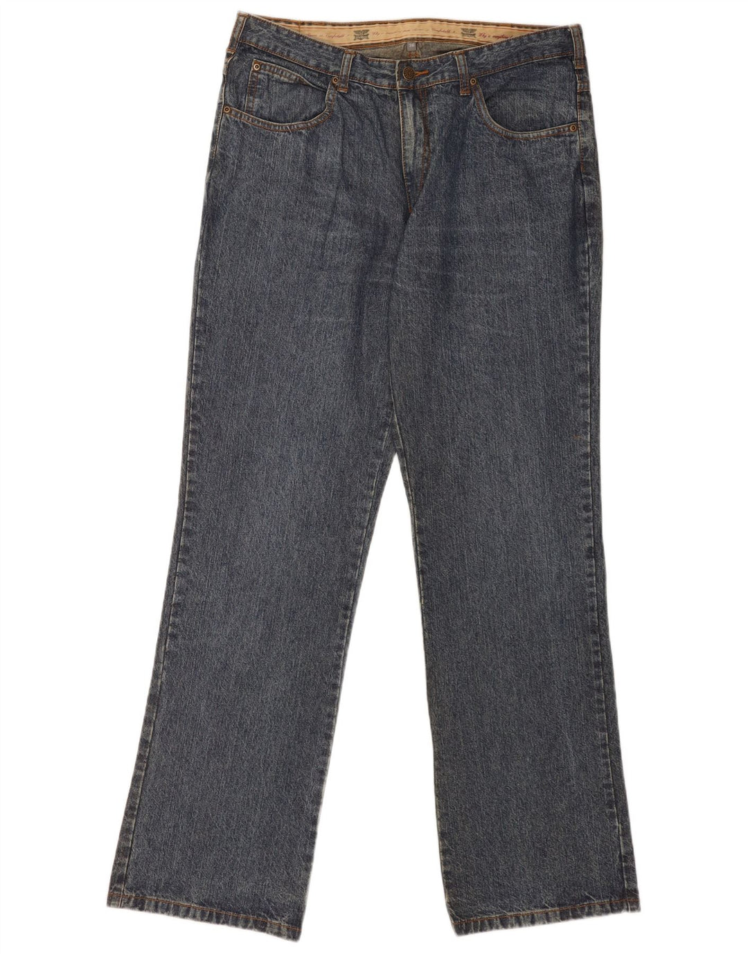 Rivers Herren Straight Jeans W36 L33 Blaue Baumwolle