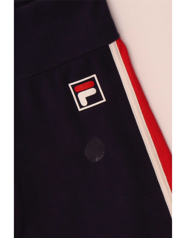 Fila Damen Leggings UK 10 Small Marineblau Farbblock