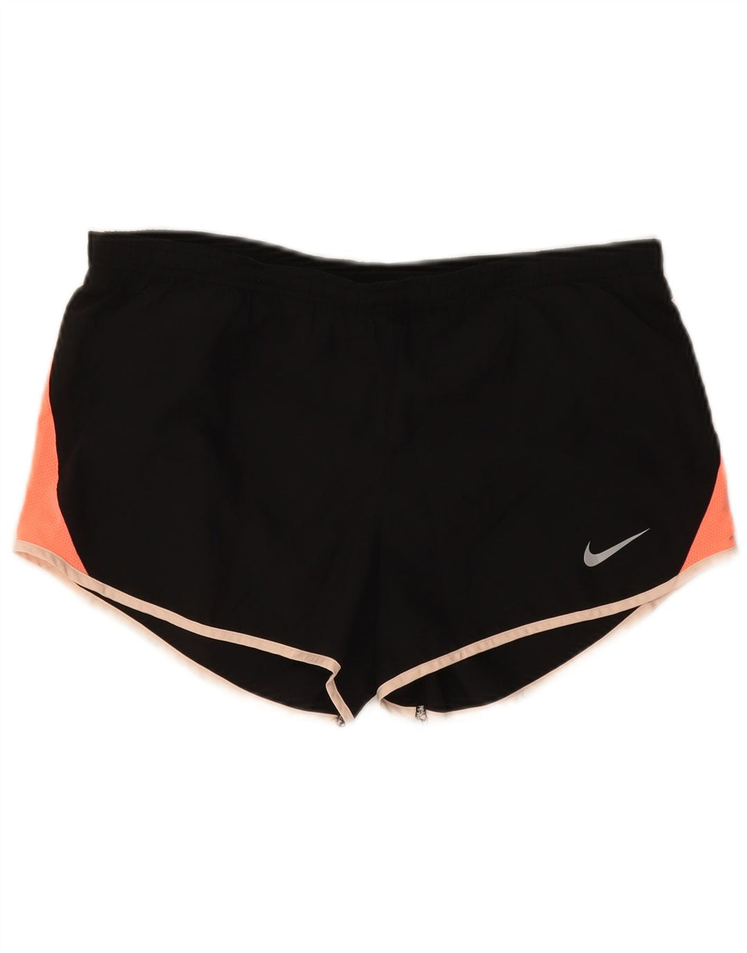 NIKE Womens Sport Shorts UK 14 Medium  Black Colourblock Polyester