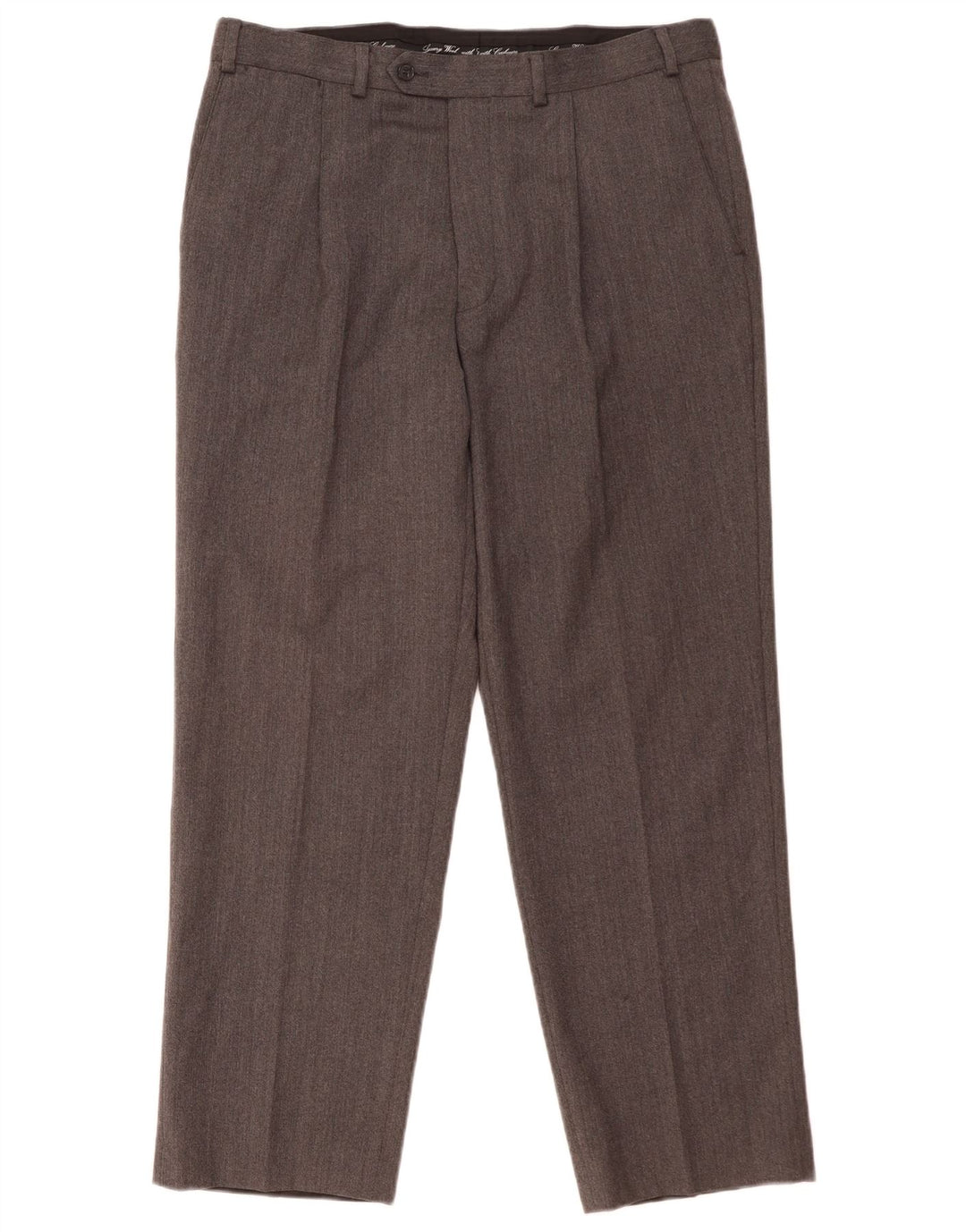 Gerade Herren-Anzughose von Marks & SPENCER, W36, L29, graue Wolle