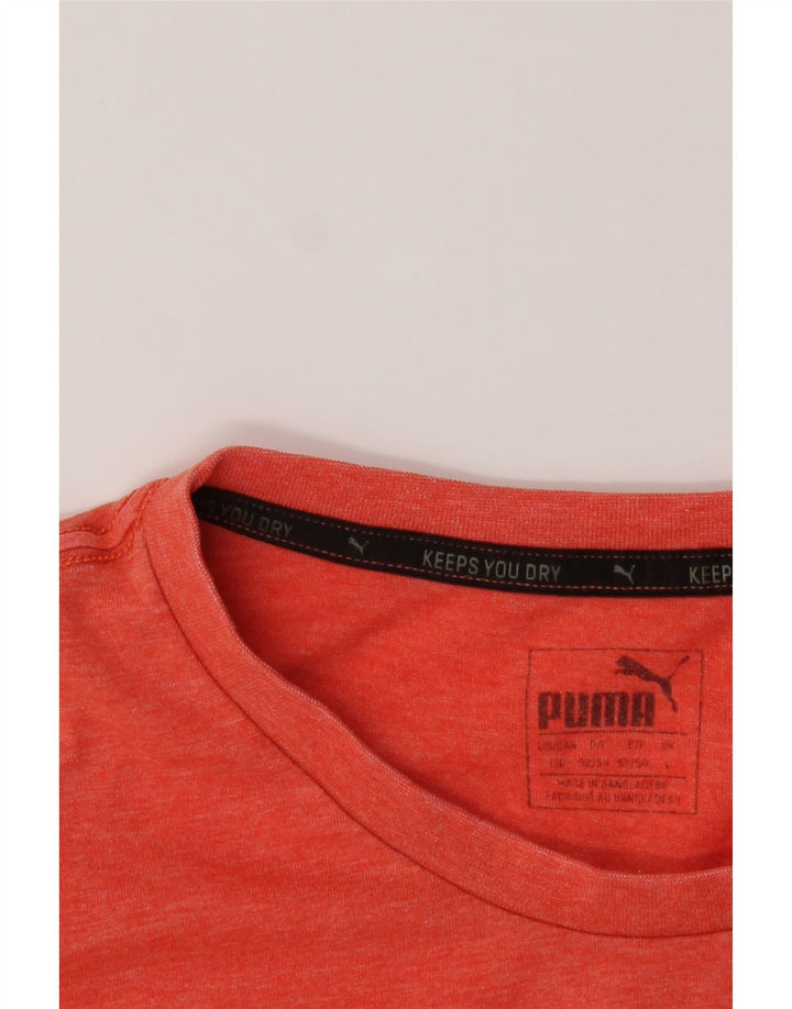 PUMA Mens Graphic T-Shirt Top Large Red Polyester Vintage Puma and Second-Hand Puma from Messina Hembry 