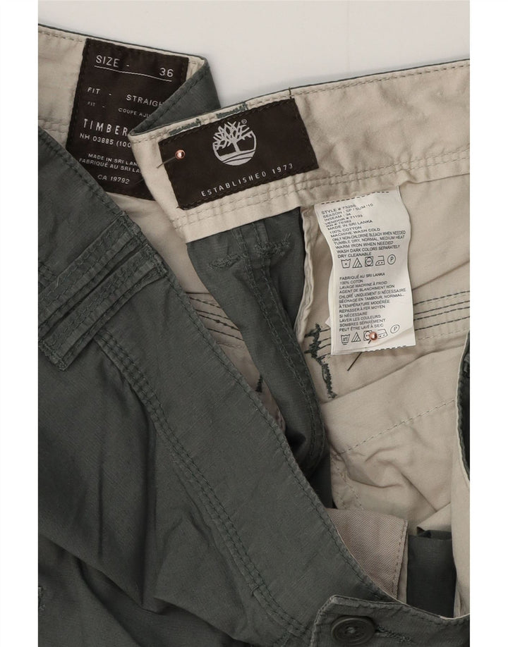 TIMBERLAND Gerade Cargohose für Herren, W36, L34, grüne Baumwolle