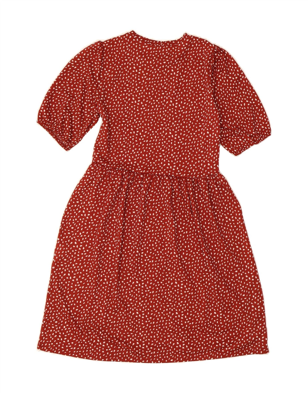 OVS Womens A-Line Dress UK 6 XS Red Spotted Polyester Vintage OVS and Second-Hand OVS from Messina Hembry 