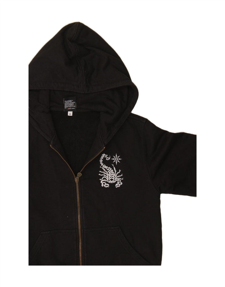 SCORPION BAY Boys Graphic Zip Hoodie Sweater 9-10 Years Medium Black Vintage Scorpion Bay and Second-Hand Scorpion Bay from Messina Hembry 