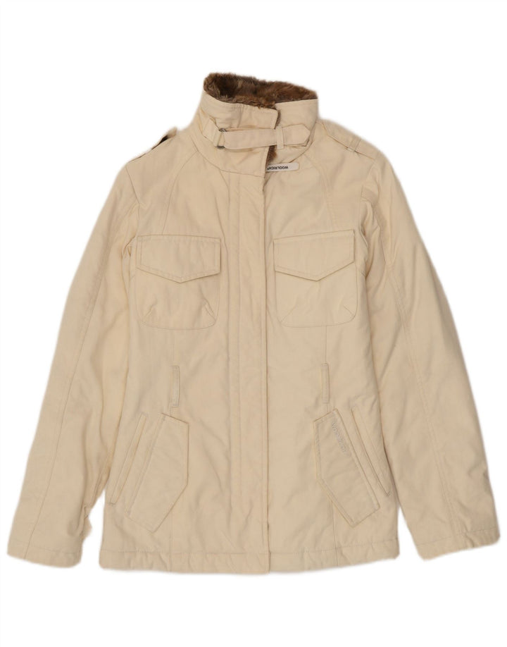Woolrich Damen Militärjacke UK 6 XS Beige Nylon