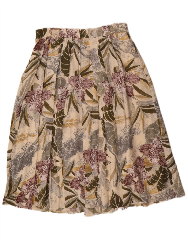 Vintage Damen Faltenrock EU 40 Medium W30 Mehrfarbig geblümt