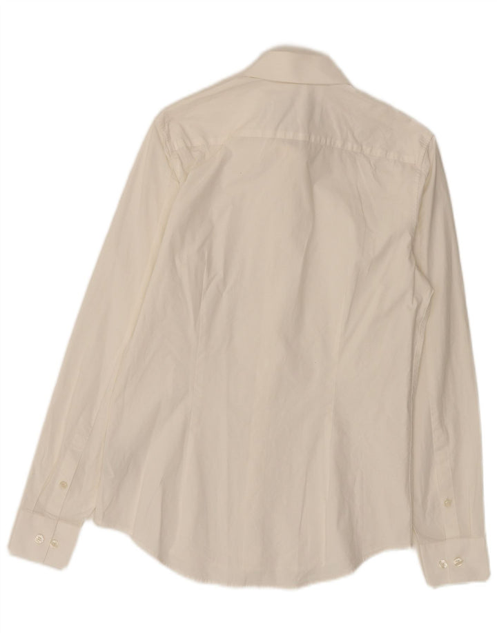 CALVIN KLEIN JEANS Herren Slim Fit Hemd Small Weiße Baumwolle