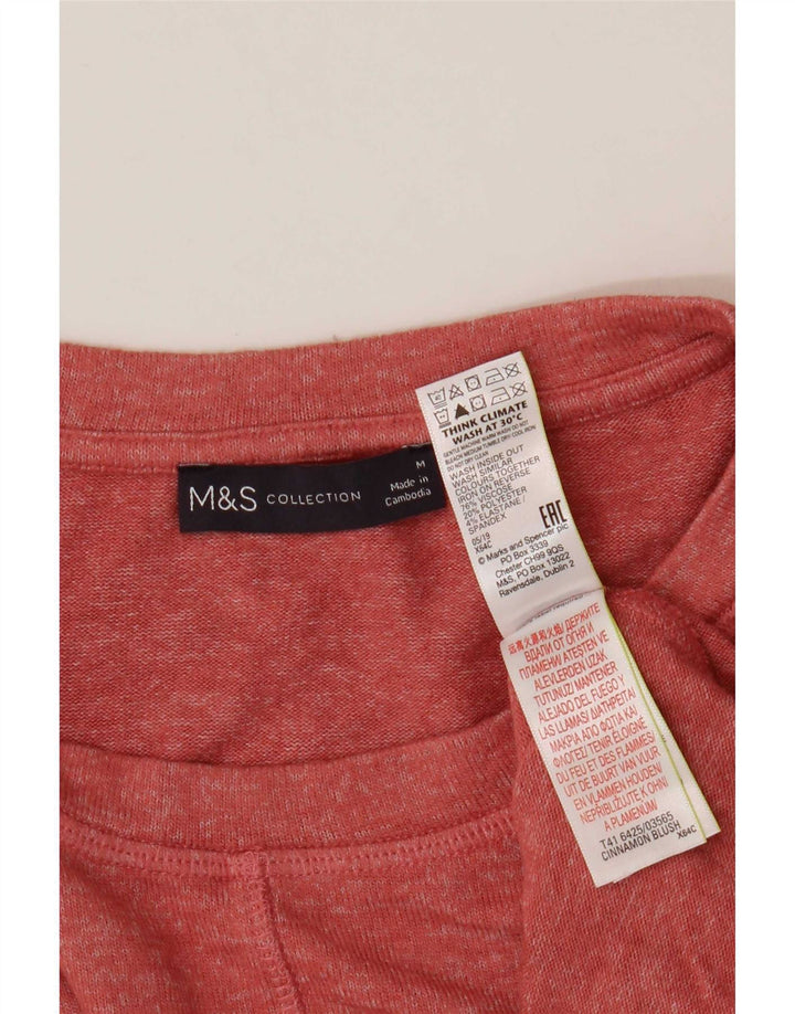 Marks & Spencer Damen T-Shirt Top UK 14 Mittelrote Viskose