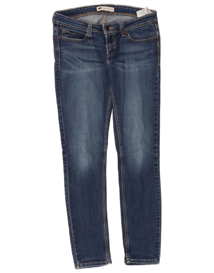 LEVI'S Damen Slight Curve Low Waist Skinny Jeans W29 L32 Blaue Baumwolle