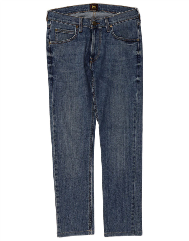 Lee Herren Luke Slim Jeans W30 L27 Blaue Baumwolle