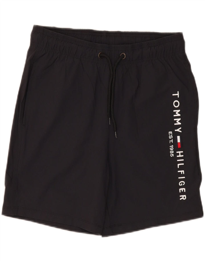 Tommy Hilfiger Herren-Sportshorts mit Grafik, Größe S, Schwarz, Polyester