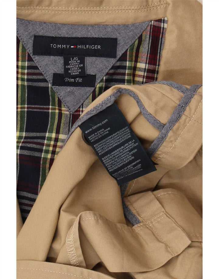 Tommy Hilfiger Herren-Blazer mit 2 Knöpfen und schmaler Passform, UK 40, Größe L, Beige