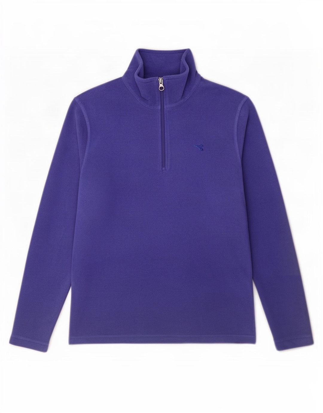 Diadora Herren-Fleecepullover mit Reißverschluss am Hals, mittelblaues Polyester