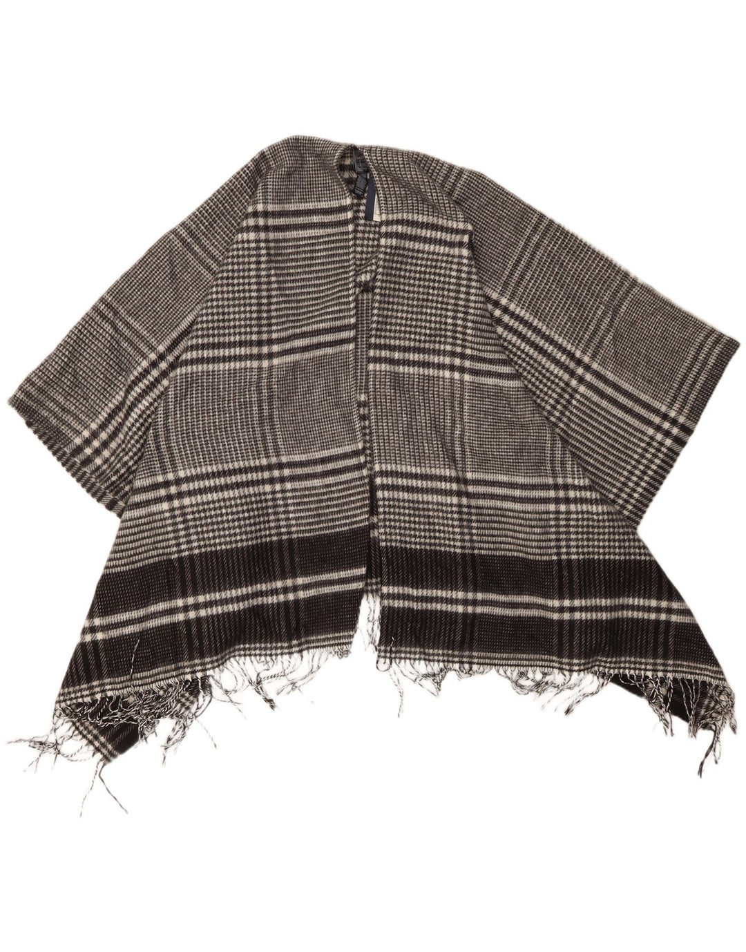 Marks & Spencer Damen Cape-Cardigan-Pullover, Einheitsgröße, schwarzer Hahnentrittmuster
