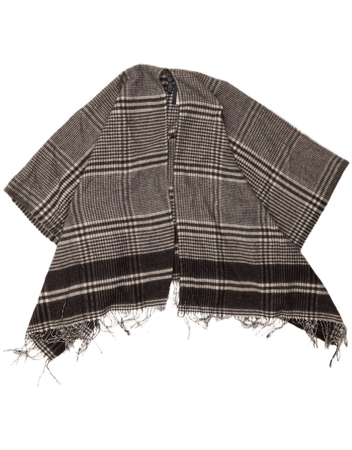 Marks & Spencer Damen Cape-Cardigan-Pullover, Einheitsgröße, schwarzer Hahnentrittmuster