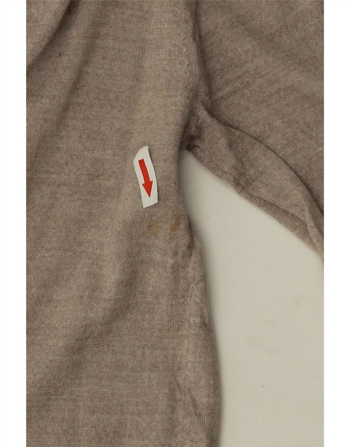 REISS Herren-Pullover mit Reißverschluss am Hals, große graue Wolle