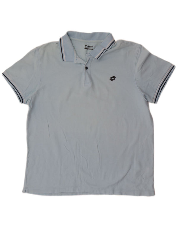 Lotto Herren Poloshirt XL Blau gestreift
