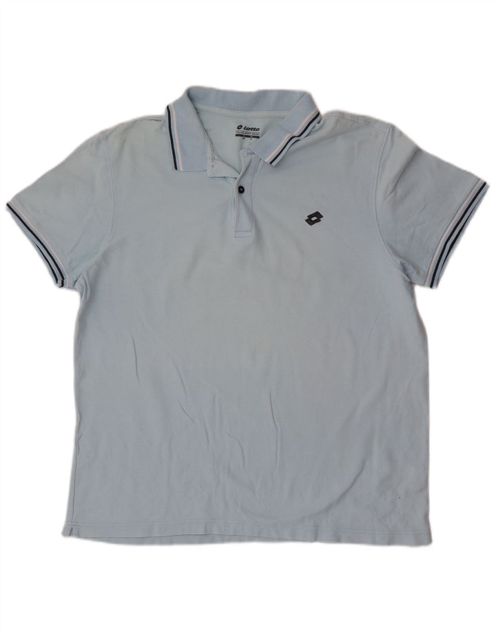 Lotto Herren Poloshirt XL Blau gestreift