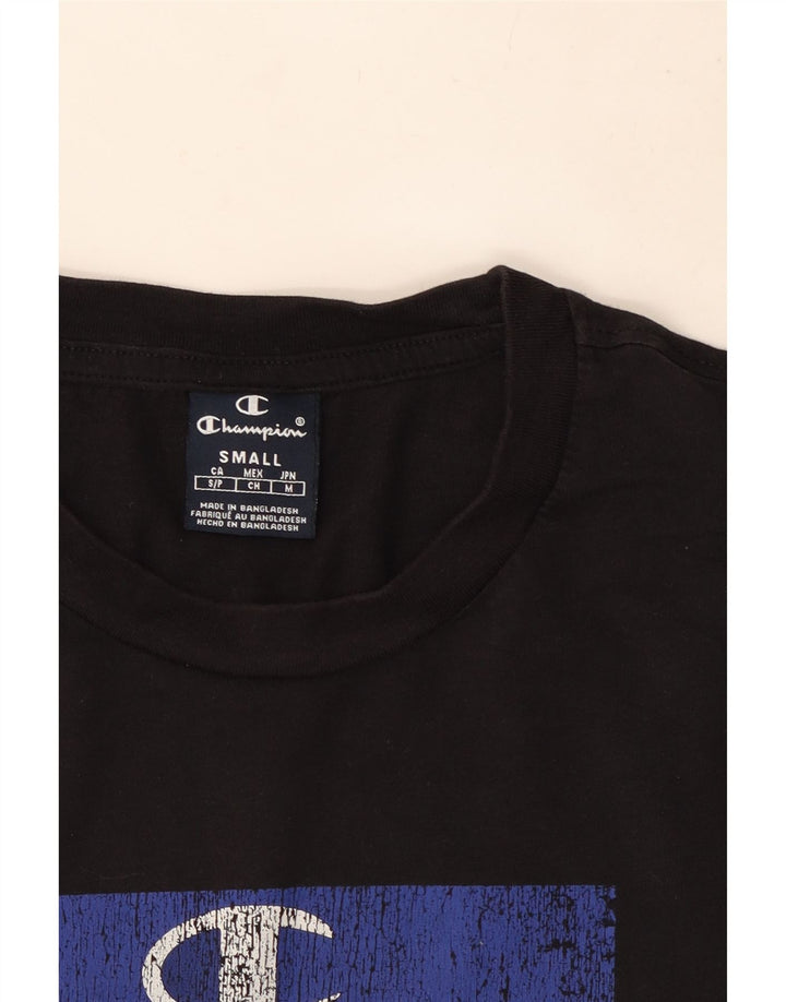 Champion Herren-T-Shirt mit Grafik, Größe S, Schwarz