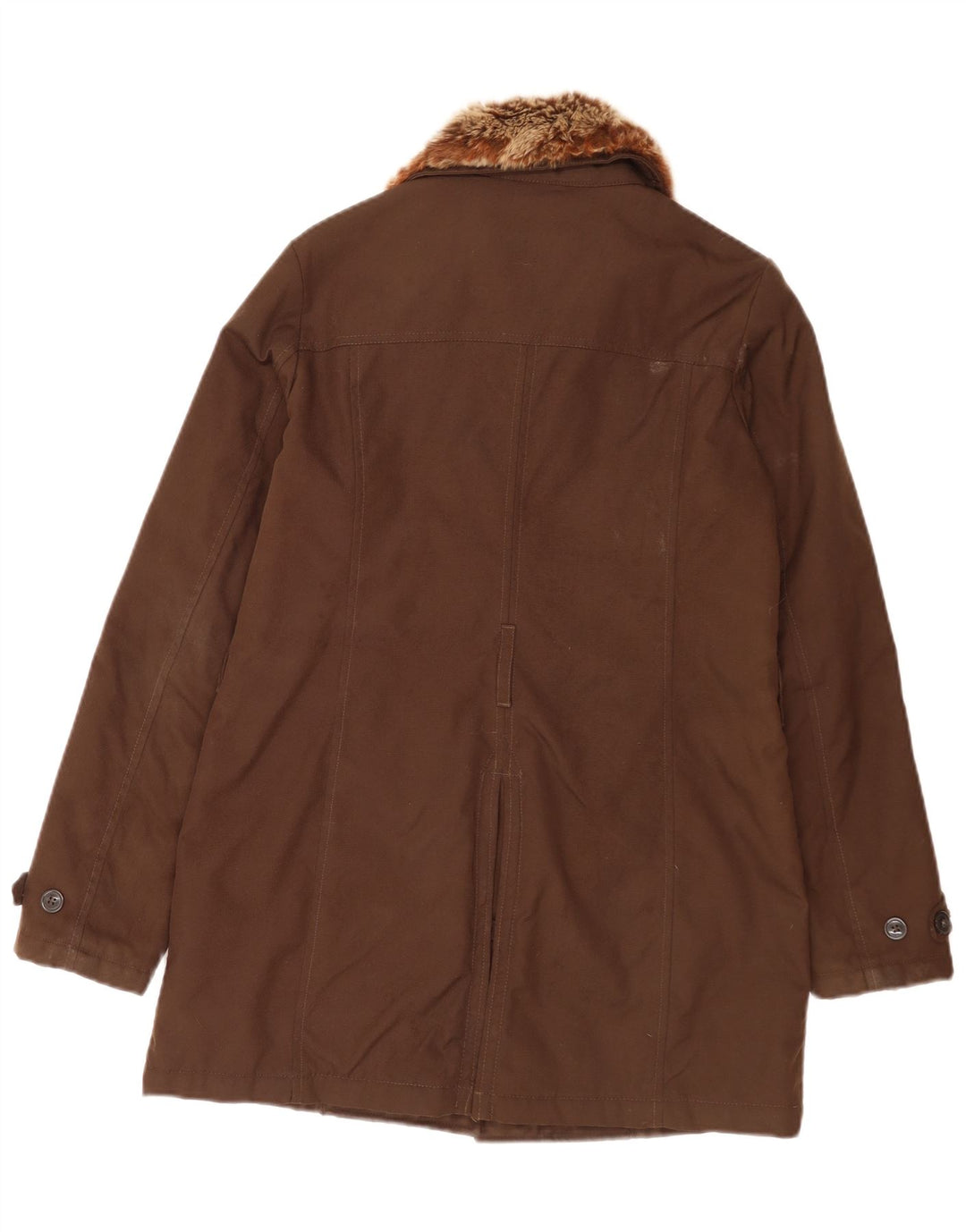Woolrich Damen Wattierte Jacke UK 14 Mittelbraunes Nylon