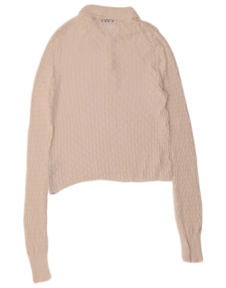 Zara Damen-Pullover mit Rollkragen, UK 12, mittelweiße Viskose