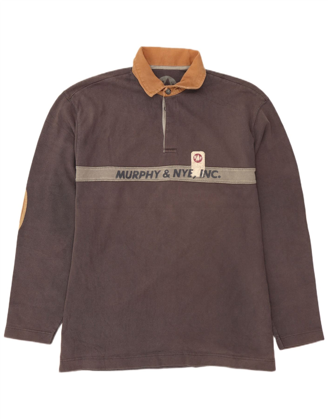 MURPHY & NYE Herren Sailmakers Graphic Rugby Poloshirt 2XL Grau Farbblock