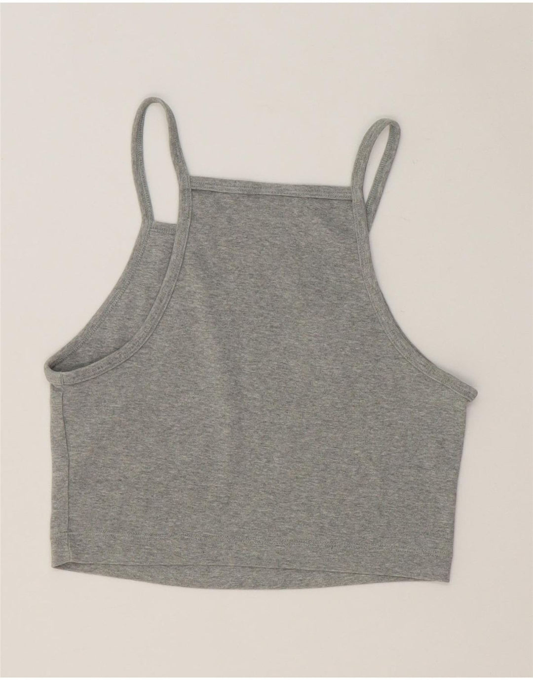 NIKE Womens Cami Top UK 10 Small Grey Cotton Vintage Nike and Second-Hand Nike from Messina Hembry 