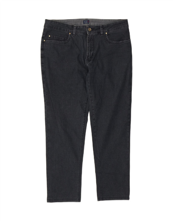 TRUSSARDI Womens Straight Jeans W33 L27 Navy Blue Cotton