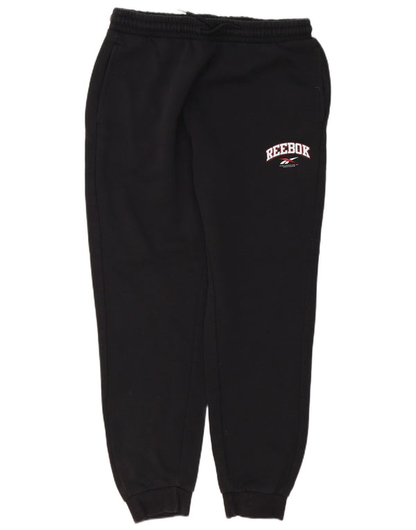 Reebok Mens Tracksuit Trousers Joggers XL Black Cotton