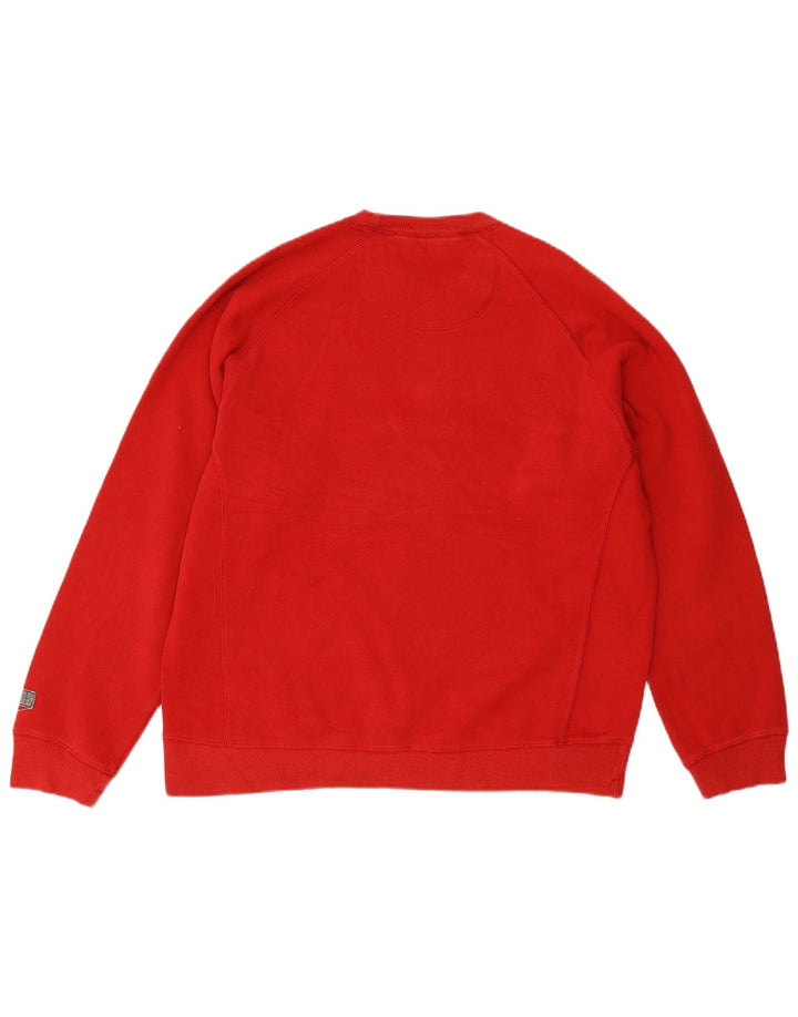 IZOD Mens Sweatshirt Jumper Large Red Cotton
