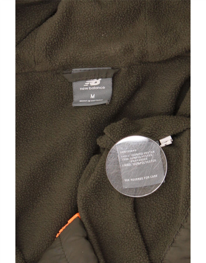 New Balance Damen-Windbreakerjacke mit Kapuze, UK 14, mittleres Khaki, Polyester