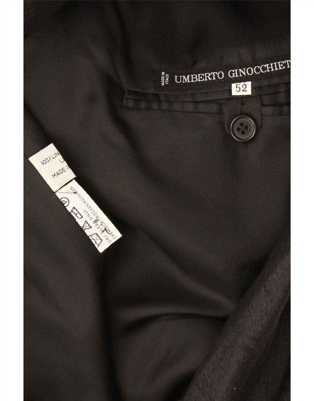 Umberto Ginocchietti Herren Zweireihige Blazerjacke IT 52 XL Schwarz