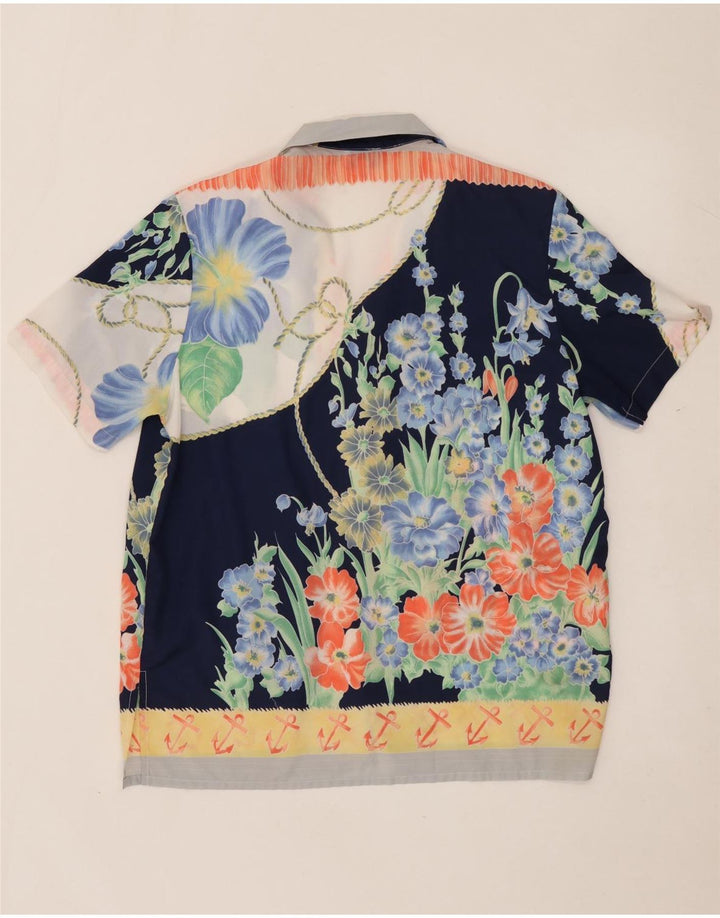 ALEXIA Damen-Hemdbluse in Übergröße, Größe M, mehrfarbig, Blumenmuster, UK 14