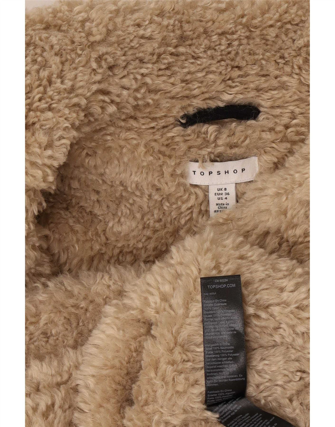 Übergroße Cordjacke für Damen von Topshop, Größe S, Größe S, Schwarz, Farbblock