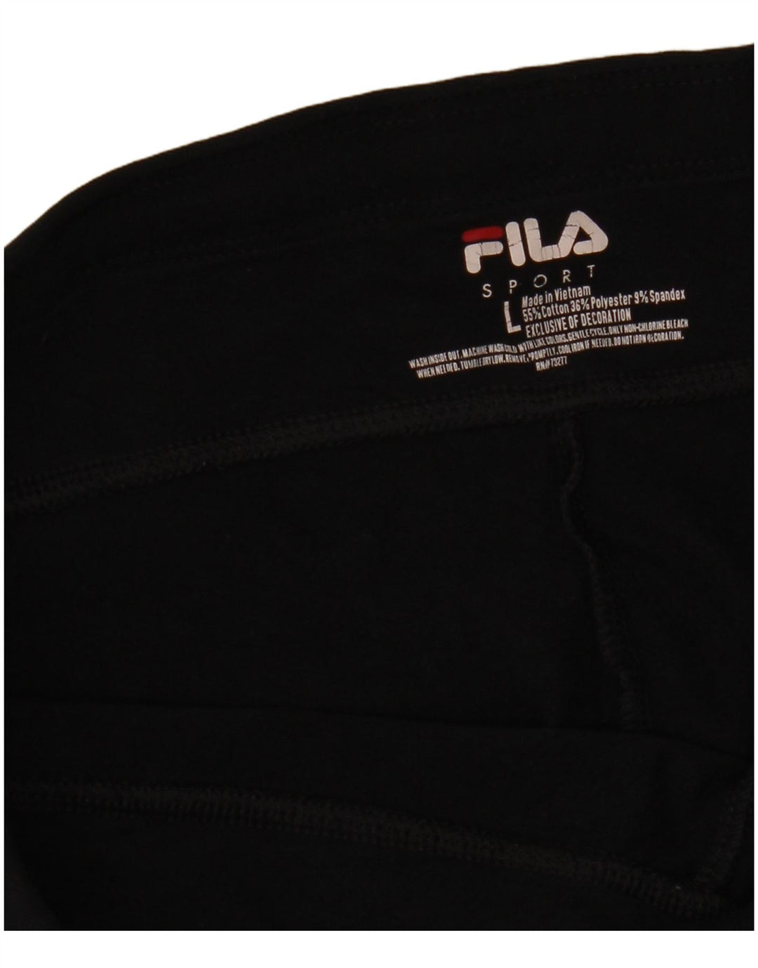 FILA Damen-Trainingshose, UK-Größe 44, Größe L, Schwarz, Baumwolle