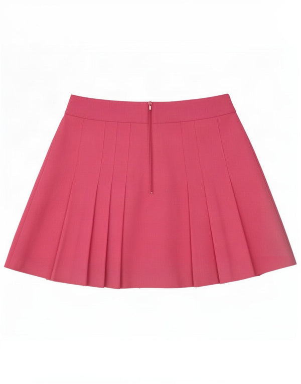 Hansen Damen Plissee-Minirock EU 36 Small W25 Rosa Polyester