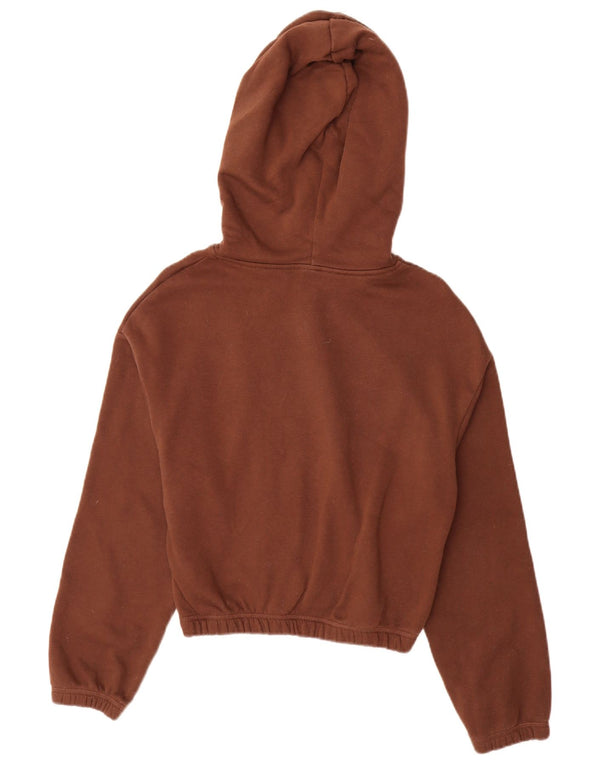 Zara Damen Kapuzenpullover UK 10 Small Braun