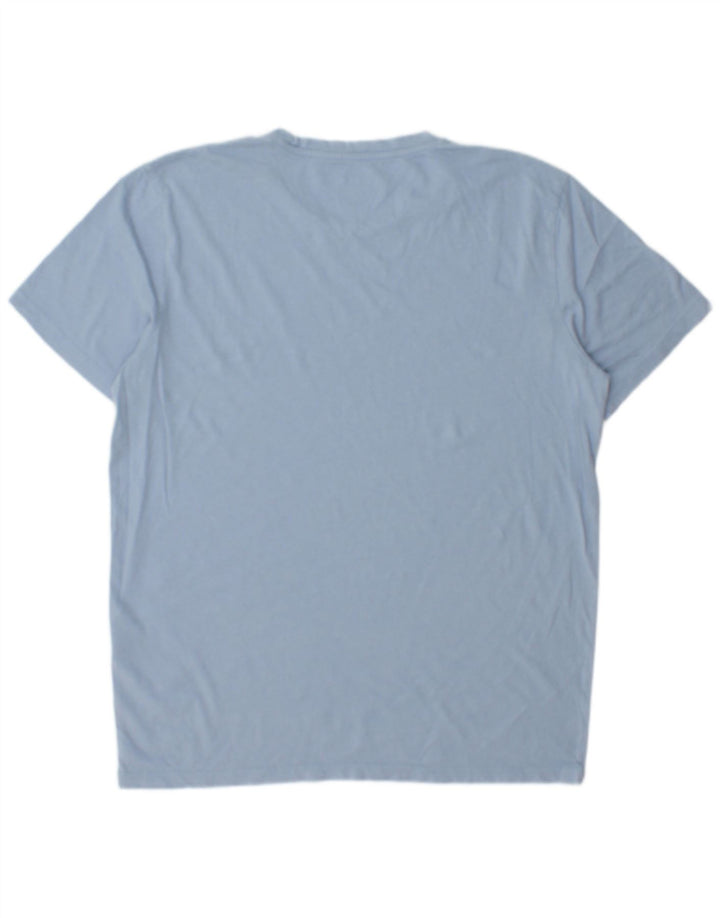 JACK & JONES Herren-T-Shirt mit Grafik, Größe L, aus blauer Baumwolle