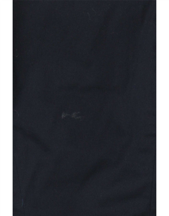 Zara Damen 1-Knopf-Blazerjacke UK 18 XL Marineblaue Baumwolle