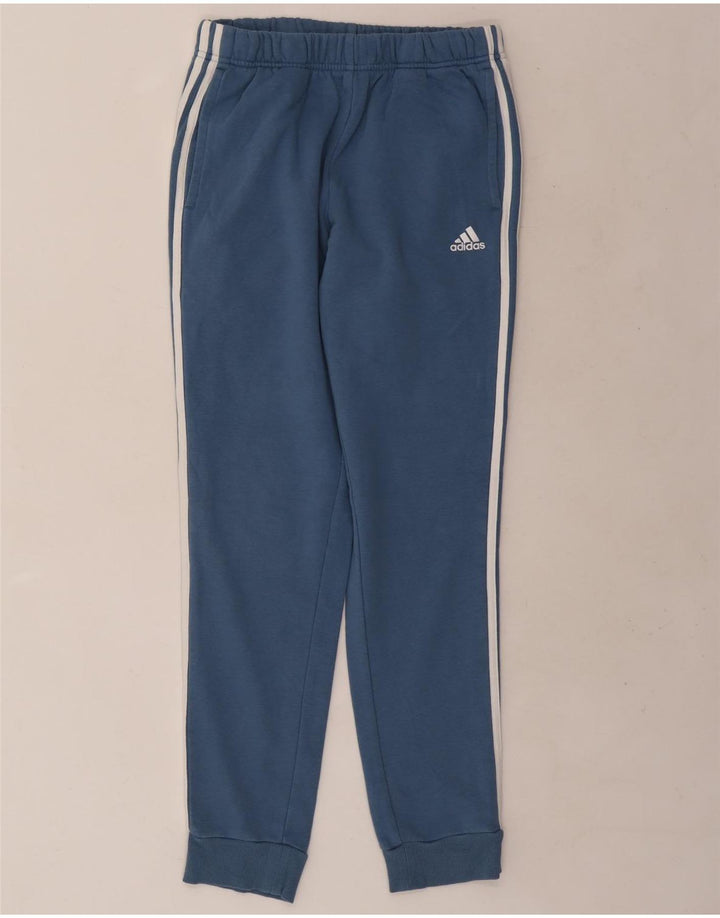 Adidas Herren-Trainingshose, Jogginghose, klein, aus blauer Baumwolle