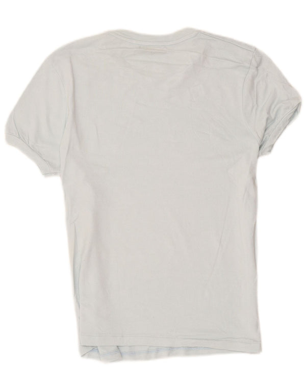 Zara Damen T-Shirt Top UK 12 Mittelblau