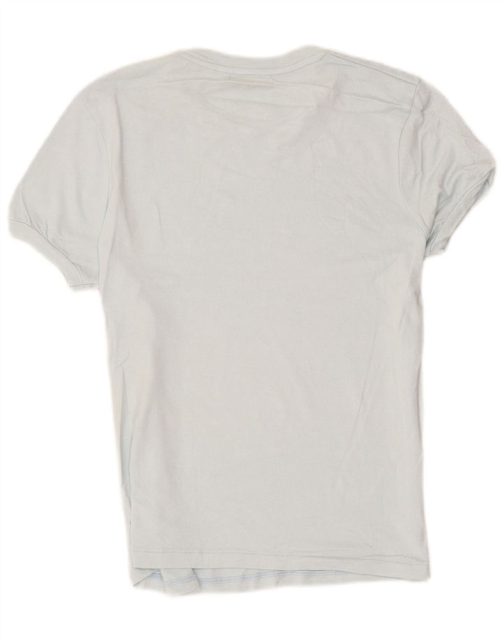 Zara Damen T-Shirt Top UK 12 Mittelblau