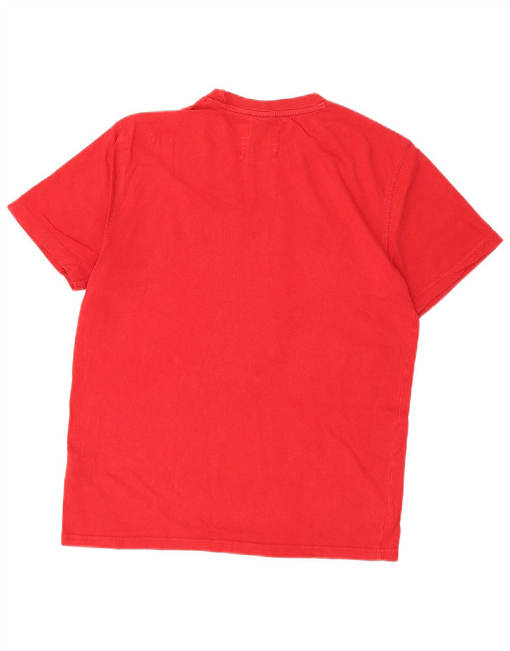 Fila Herren Grafik T-Shirt Top XS Rote Baumwolle