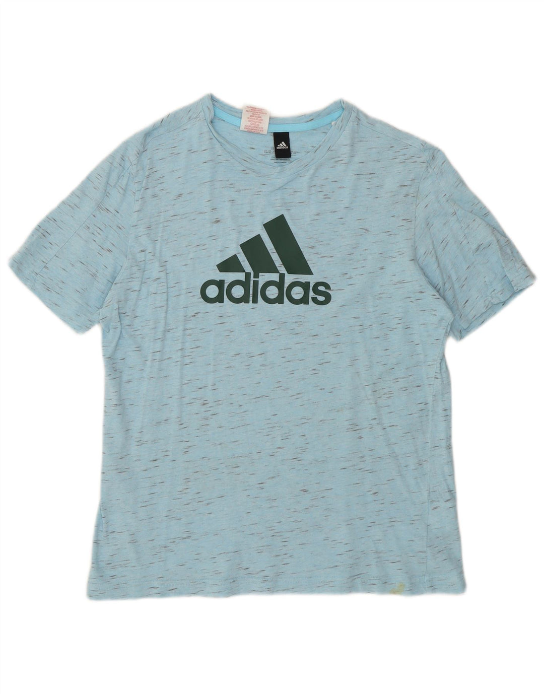 Adidas T-Shirt mit Grafik für Jungen, 13–14 Jahre, blau gefleckte Baumwolle